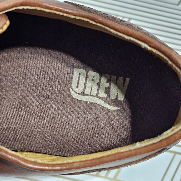 Drew Men\'s Brown Leather Orthopedic Shoes Clayton Oxford Wingtip Size 8.5 6E.